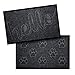 Indoor Outdoor Rug (2-Pack), 17 x 29.5 inch Indoor Outdoor Welcome Mat, Grey Front Door Mat w/Hello Design & Floor Mat w/Paw Prints Design, Entry Rug, Floor Mats for Home, Kitchen Mats and Rugs