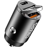 CMARS 65W+60W Cigarette Lighter Adapter,for iPhone 16 car Charger USB C/A,Fast Charging for iPhone,Car Phone Charger Dual Port for iPhone 16/15/14/13/12 Series and Samsung/Other Android Devices Black