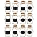 Juvale Small Glass Bottles, 8 Oz Clear Clear Glass Bottles with Cork Stoppers and Chalkboard Labels for Party Decoration DIY Crafts - Pack of 12
