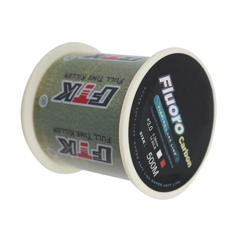 FONGKNOX 500M Camouflage Fishing Line Nylon Line Invisible Green Spotted Combine Fluorocarbon Material & Monofilament Super Strong Tension Freshwater Saltwater Fishing Line Size 3.0 14.85Lb/6.75KG