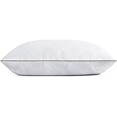 puredown® Goose Feathers and Down Pillow with Diamond Quilting with 100% Cotton Cover, Pack of 1, Standard Size