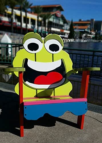 Amazon Com Kids Green Frog Chair Personalized Wood Chair