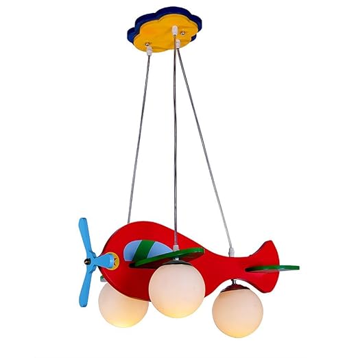 Kid S Bedroom Wooden Airplane Ceiling Pendant Lamp Children S
