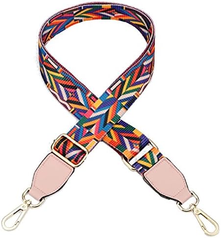 Codyna Bag Strap Replacement [ Guitar Style Multicolor ] Crossbody Strap for Handbags (Pink)