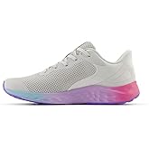 New Balance KIds Arishi Fresh Foam v4 Sneaker, GREY MATTER/MID CENTURY PINK/LILAC GLO, 3.5 XW Big Kid (8-12 Years)