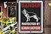 Honey Dew Gifts, Danger Protected German Shepherd, Beware of Dog Metal Sign, 9 Inch by 12 Inch, Yard Sign, HDG-1070