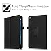 Fintie Folio Case for Amazon Fire HD 8 (Previous Generation - 6th) 2016 release - Slim Fit Premium Vegan Leather Standing Protective Cover With Auto Wake / Sleep, Black