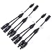 BougeRV 2 Pairs MC4 Connectors Y Branch Parallel Adapter Cable Wire Plug Tool Kit for Solar Panel