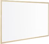 Q-Connect Wooden Frame Whiteboard 1200 x 900 mm Drywipe Board view 2