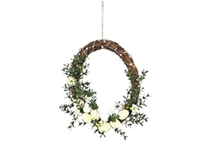 Easter Wreath Spring Floral Garland Door Hanging Decor Easter Door Wreath Floral Egg Garland Home Garden Decoration