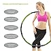 Hula Hoop 2lb, Weighted Exercise Hula Hoop for Adults Kids, Adjustable 8 Detachable Sections Weight Loss Fitness Hula Hoop for Exercise Workout Dancing Soft Ruler (Green)
