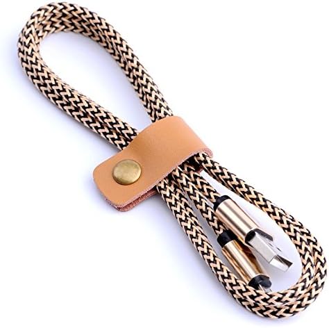 YoSuKii Dura-Line Charging Cable foriPhone 6s / 6plus, iPhone 5 / SE/ 5S / 5C, iPads, iPad Minis, iTouchs, etc(1M-Golden)