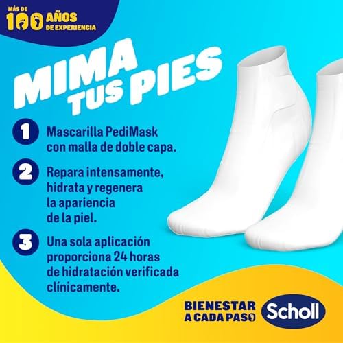 PediMask, Mascarilla para Pies Suaves con Miel de Manuka, Urea y Karité, Hidratación Profunda, Calcetines para Pies con Callos, Durezas y Grietas, Embalaje y Mascarilla Reciclables, 4 Pz