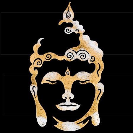 3d Wandbild Buddha Wanddeko Metall Rostfrei Gold Silber Amazon De Kuche Haushalt