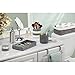 InterDesign Ellis Knitted Organizer Bin – Bathroom Storage for Towels or Toilet Paper Rolls, Gray/Ivory