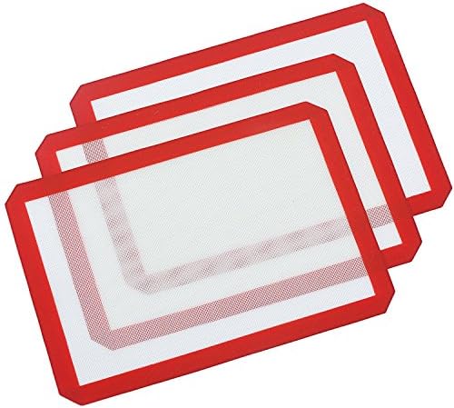 IAITE non- stick Silicone 3 Piece Non Stick Baking Mats Size (16.5 X 11 5/8) "3 PACK" baking sheets baking mat