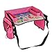Car Seat Tray Pink (or Blue) | Kids Travel Tray Perfect for Stress-Free Travel | Fun Lap Desk for Kids | Toddler Travel Tray | Nifty Kids Activity Tray