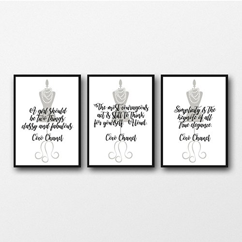 Set Of Coco Chanel Quotes Unframed Prints Desertcart Seychelles