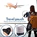 Travel Pillows for Airplanes - Inflatable Foot Rest Pillow with Airplane Travel Accessories, Travel Bag and Dust Cover, Eye Mask and Earplug