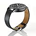 Kartice Compatible with Galaxy Watch (46mm) Bands Gear S3 Bands 22mm Leather Strap Buckle Band for Samsung Gear S3 Frontier Watch (Bright black)