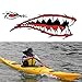 4 Pieces/Set Kayak Decals Skeleton Fish Bones Shark Teeth Mouth Canoe Fishing Boat Car Motorcycle Wall Window Laptop Stickers Graphics Accessories