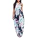 Perman Womens Dress, Summer Sleeveless Floor-Length Loose Plus Size Maxi Casual Beach Dress (XX-Large, Dark Blue)