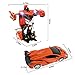 Totola Remote Control Transform Robot Kids Toys, Electronic RC Robot Deformation Car Vehicle Model Toy with One Button Transformation for Children, Boys & Girls, All Ages (Orange)