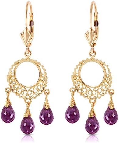 ALARRI 3.75 CTW 14K Solid Gold Funfare Amethyst Earrings
