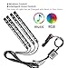 Car Interior Lights, Caferria Car LED Strip Light 4pcs 48 LED App Controller Waterproof Multi DIY Color Music Under Dash Car Lighting Kits with Sound Active Function for Smart Phone, Car Charger DC 12thumb 3