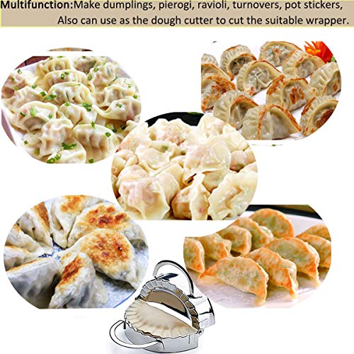 Stainless Steel Dumpling Maker Empanada Press Ravioli Mold-SYSAMA Pierogi Dumpling Press Wrapper Pastry Dough Cutter Kitchen Accessories Small (3 inch /7.5cm) - Thumbnail 5