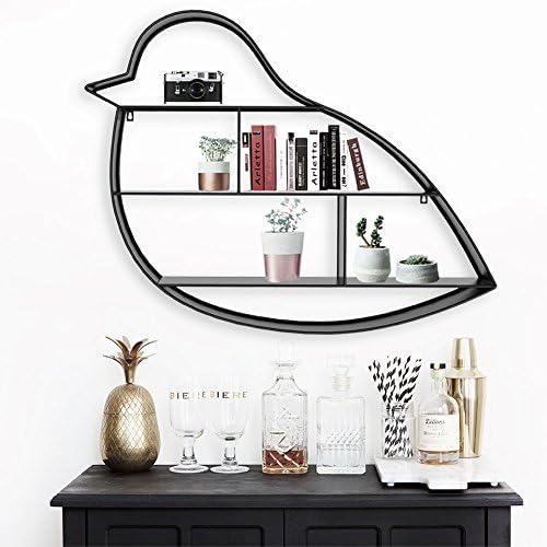 Geometry Shelf, Northern Europe Multilayer Iron Art Wall Cabinet Storage Shelves Wall Suspension Frame Bookshelf Frame Container Kitchen Shelf Family Living Room Balcony Bathroom Shelf Decoration