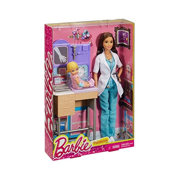 Barbie Mattel DKJ12 - Modepuppen, Ich wäre gern, Kinderärztin Spielset – Bild 7