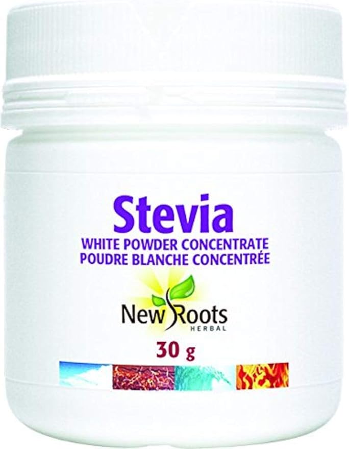 New Roots Herbal Stevia, 30 g White Powder Concentrate Amazon.ca Health & Personal Care