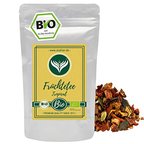 Azafran BIO Früchtetee Tropical Island mit Ananas, Apfel und Mango 250g