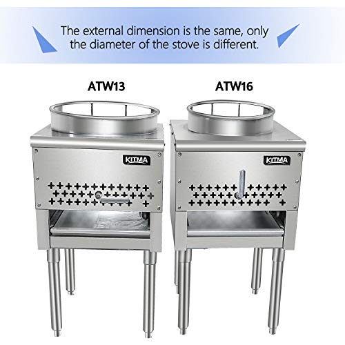 Kitma 13" Chinese Wok Range Commercial Liquid Propane Wok Burner