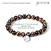 JADENOVA 8/10mm Natural Yellow Tiger Eye Gemstone Bracelet Elastic Stretch Yoga Beaded Healing Crystal Bracelet Couples Gifts for Men Women (2pcs Set)
