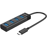 4-Port USB C Hub, KEYMOX Compact Size Type C Adapter with 4 USB 3.0 Ports USB Type C Hub for MacBook Pro 2019/2018/2017, Goog