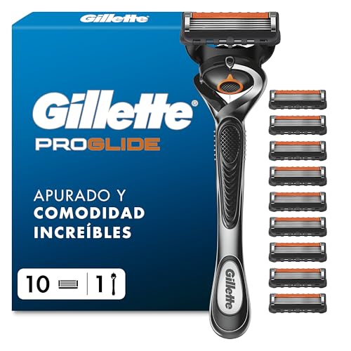 Gillette ProGlide 10 Klingen Rasierer Herren mit 5 Klingen gegen Reibung fuer gruendliche und lang anhaltende Rasur
