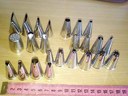 35PCS Russia Piping Icing Nozzles Tulip Rose Flowers Petal Pastry Tips DIY Cupcake Cake Decorating Dessert Baking Tools