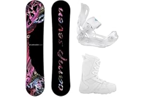 Camp Seven Featherlite with Lux Rear Entry Step in Style Bindings Women's Complete Snowboard Package