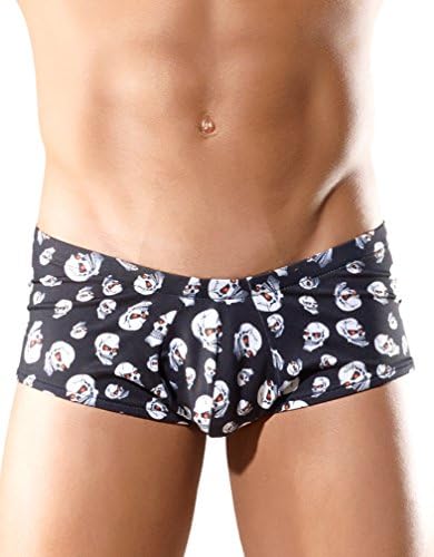 Mens SM (28-30)- Black Skull MINI SHORT