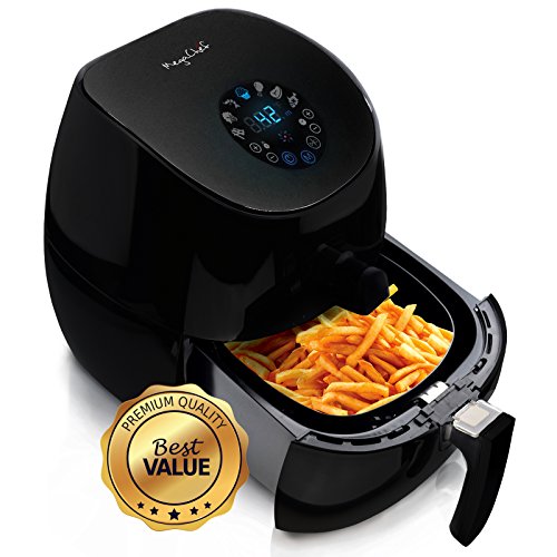 MegaChef Airfryer and Multicooker with 7 Pre-Programmed Settings in Sleek Black, 3.5 quart