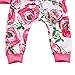Baby Girls Long Sleeve Floral Hoodie + Pant 2 PCS Outfits Clothing Set (70 Fit 0-3M)