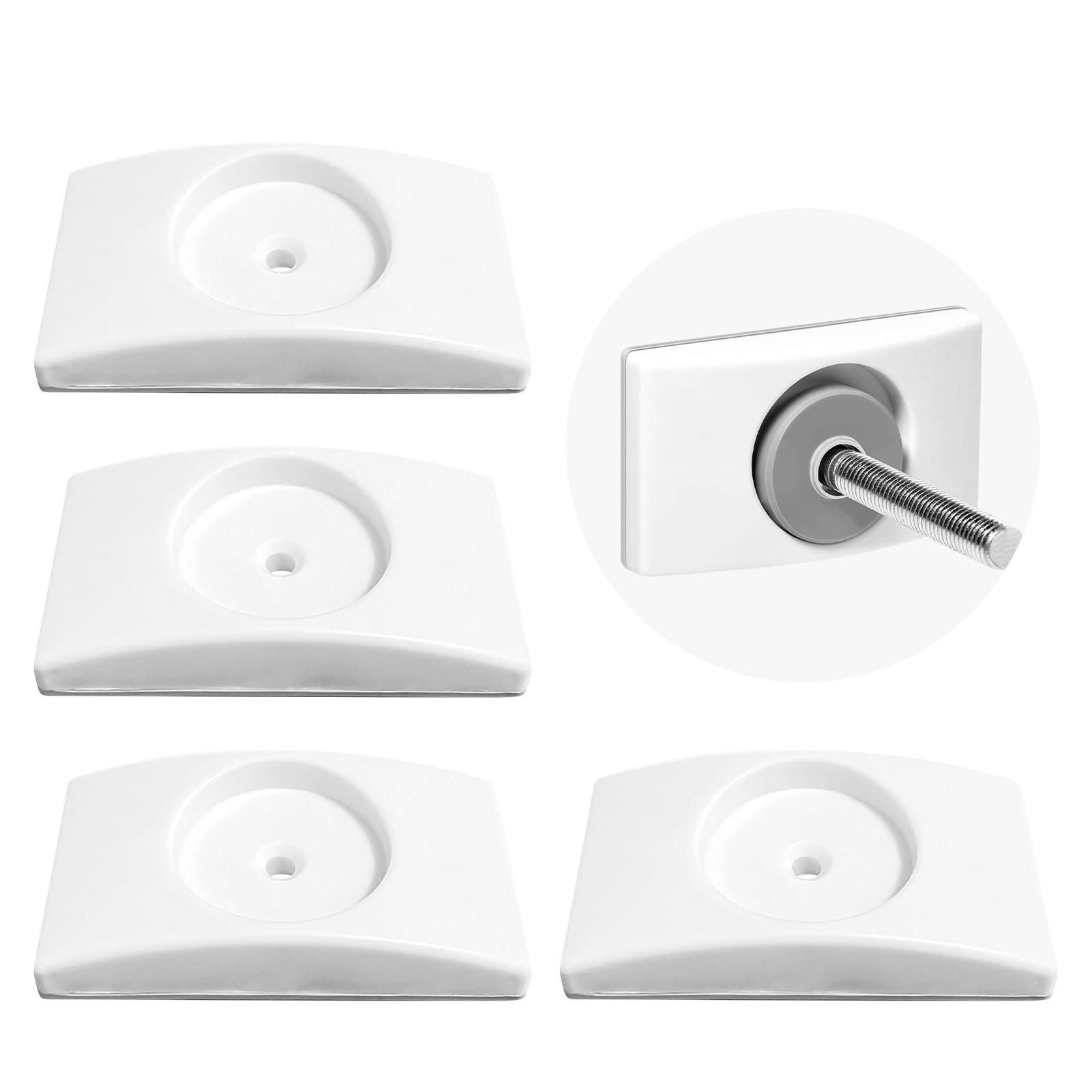 4 Pack Gate Wall Protector, Universal Rubber Protectors Walls & Doorways, Wall Surface Safety for Pet & Dog Gates, Pressure Mounted on Stair Gate, No Screw Need