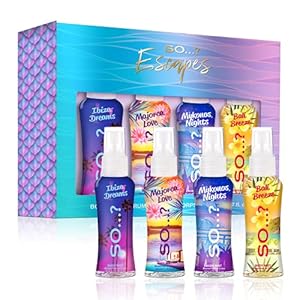 So-Summer-Escapes-Gift-Set-4-x-50ml-Body-Mist-Travel-Size481927 So…? Summer Escapes Womens Gift Sets Bundle, Body Mist Fragrance Spray (4x50ml)