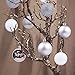 Christmas Balls Ornaments for Xmas Tree - Shatterproof Christmas Tree Decorations Large Hanging Ball Silver 4.0