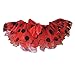 Ladybug Polka Dot Girl's Costume 3 Layered Tulle Tutu Assorted Colors (Red-blk)