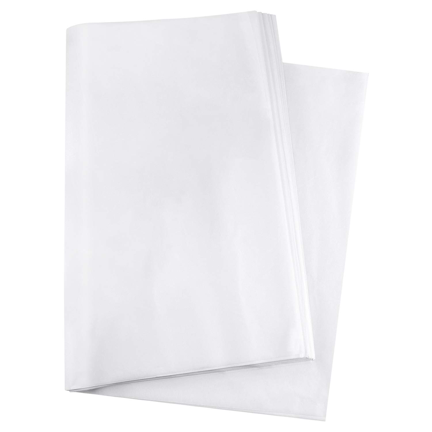 MIAHART 60 Sheets of White Tissue Paper 50 x 35 cm Christmas Wrapping Paper for Valentine's Day DIY and Craft Gift Bags Decorations (White)