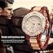 Bewell 100BG Wooden Watch Analog Quartz Light Weight Vintage Wrist Watch for Men (Red Sandalwood and Maple)