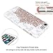 JAHOLAN iPhone 7 Case Shiny Rose Gold Mandala Flower Marble Design Clear Bumper TPU Soft Rubber Silicone Cover Phone Case for Apple iPhone 7 / iPhone 8